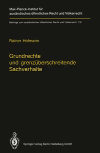 Buch Cover Grundrechte und grenzüberschreitende Sachverhalte