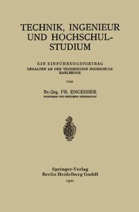 Buch Cover Technik, Ingenieur und Hochschulstudium