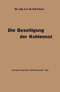 Buch Cover Die Beseitigung der Kohlennot