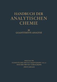Buch Cover Elemente der dritten Hauptgruppe Teil II und der dritten Nebengruppe