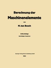 Buch Cover Berechnung der Maschinenelemente