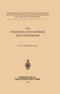 Buch Cover Zur Struktur und Materie der Festkörper
