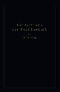 Buch Cover Die Getriebe der Textiltechanik