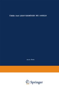 Buch Cover Über das Lernvermögen bei Asseln
