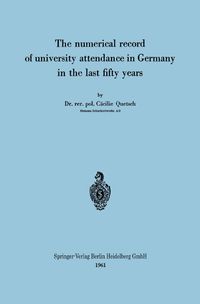 Buch Cover The numerical record of university attendance in Germany in the last fifty years