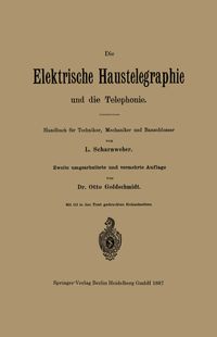 Buch Cover Die elektrische Haustelegraphie und die Telephonie