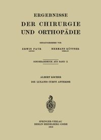 Buch Cover Die Luxatio Cubiti Anterior