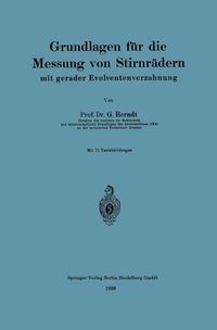 Buch Cover Grundlagen für die Messung von Stirnrädern mit gerader Evolventenverzahnung