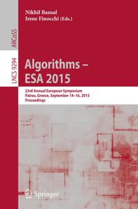 Buch Cover Algorithms - ESA 2015