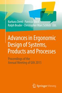 Buch Cover Advances in Ergonomic Design of Systems, Products and Processes
