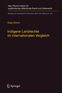 Buch Cover Indigene Landrechte im internationalen Vergleich