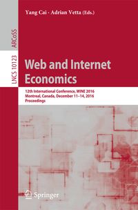 Buch Cover Web and Internet Economics