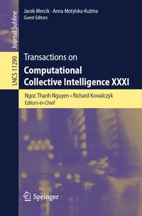Buch Cover Transactions on Computational Collective Intelligence XXXI