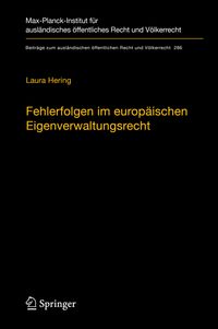 Buch Cover Fehlerfolgen im europäischen Eigenverwaltungsrecht