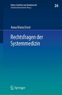 Buch Cover Rechtsfragen der Systemmedizin