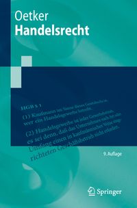 Buch Cover Handelsrecht