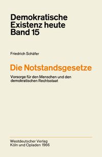 Buch Cover Die Notstandsgesetze