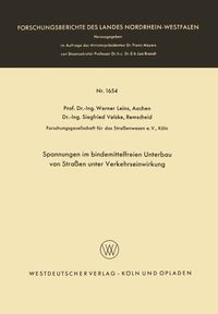 Buch Cover Spannungen im bindemittelfreien Unterbau von Straßen unter Verkehrseinwirkung