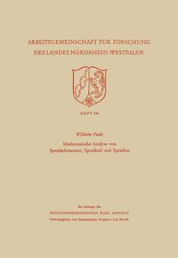 Buch Cover Mathematische Analyse von Sprachelementen, Sprachstil und Sprachen