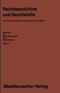 Buch Cover Rechtsbedürfnis und Rechtshilfe