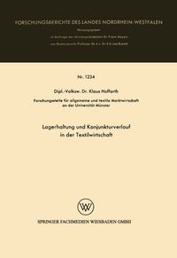 Buch Cover Lagerhaltung und Konjunkturverlauf in der Textilwirtschaft