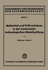 Buch Cover Meßmittel und Prüfverfahren in der mechanisch-technologischen Metallprüfung