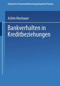 Buch Cover Bankverhalten in Kreditbeziehungen