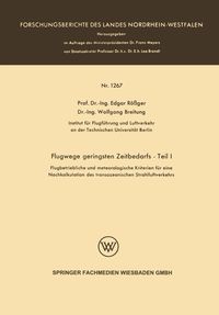 Buch Cover Flugwege geringsten Zeitbedarfs — Teil I