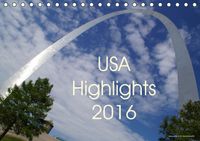Buch Cover USA Highlights 2016 (Tischkalender 2016 DIN A5 quer)