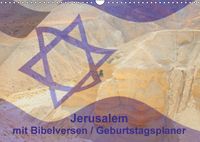 Buch Cover Jerusalem mit Bibelversen / Geburtstagsplaner (Wandkalender 2018 DIN A3 quer)