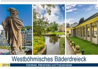 Buch Cover Westböhmisches Bäderdreieck - Karlsbad, Marienbad und Franzensbad (Wandkalender 2019 DIN A2 quer)