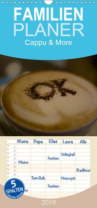 Buch Cover Cappu & More - Familienplaner hoch (Wandkalender 2019 , 21 cm x 45 cm, hoch)