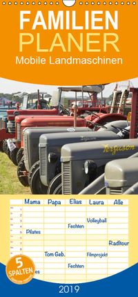 Buch Cover Mobile Landmaschinen - Familienplaner hoch (Wandkalender 2019 , 21 cm x 45 cm, hoch)