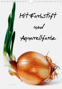 Buch Cover Mit Farbstift und Aquarellfarbe (Wandkalender 2021 DIN A4 hoch)