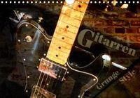 Buch Cover Gitarren - Grunge Style (Wandkalender 2021 DIN A4 quer)