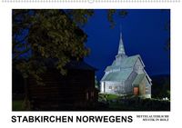 Buch Cover Stabkirchen Norwegens - Mittelalterliche Mystik in Holz (Wandkalender 2021 DIN A2 quer)