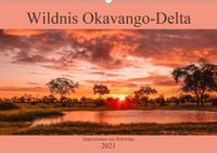 Buch Cover Wildnis Okavango-Delta (Wandkalender 2021 DIN A2 quer)