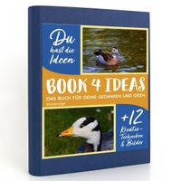 Buch Cover BOOK 4 IDEAS modern | Wasservögel, Notizbuch, Bullet Journal mit Kreativitätstechniken und Bildern, DIN A5