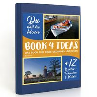 Buch Cover BOOK 4 IDEAS modern | Bornholm, Notizbuch, Bullet Journal mit Kreativitätstechniken und Bildern, DIN A5