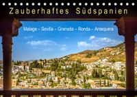 Buch Cover Zauberhaftes Südspanien: Malaga - Sevilla - Granada - Ronda - Antequera (Tischkalender 2022 DIN A5 quer)