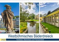 Buch Cover Westböhmisches Bäderdreieck - Karlsbad, Marienbad und Franzensbad (Wandkalender 2022 DIN A3 quer)