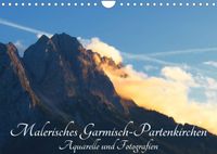 Buch Cover Malerisches Garmisch Partenkirchen - Aquarelle und Fotografien (Wandkalender 2023 DIN A4 quer)