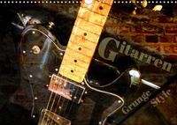 Buch Cover Gitarren - Grunge Style (Wandkalender 2023 DIN A3 quer)