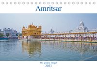 Buch Cover Amritsar - Der goldene Tempel (Tischkalender 2023 DIN A5 quer)