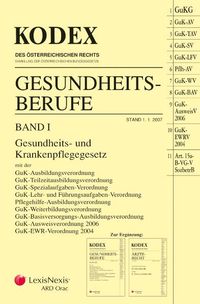 Buch Cover KODEX Gesundheitsberufe I