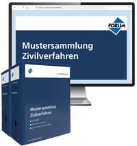 Buch Cover Mustersammlung Zivilverfahren