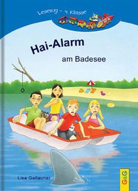 Buch Cover LESEZUG/4. Klasse: Hai-Alarm am Badesee