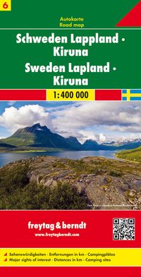 Buch Cover Schweden Lappland - Kiruna, Autokarte 1:400.000