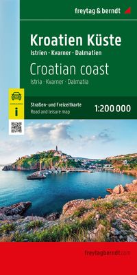 Buch Cover Kroatien Küste, Straßen- und Freizeitkarte 1:200.000, freytag & berndt