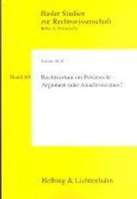 Buch Cover Rechtsirrtum im Privatrecht - Argument oder Anachronismus?